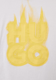 Футболка white LOGO yellow от бренда HUGO Белый