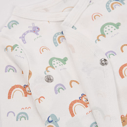 Комплект Rainbow and Animal: боди, распашонка, ползуунки и шапка от бренда Boboli