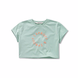 Футболка кроп Boxy green от бренда Sproet & Sprout Салатовый