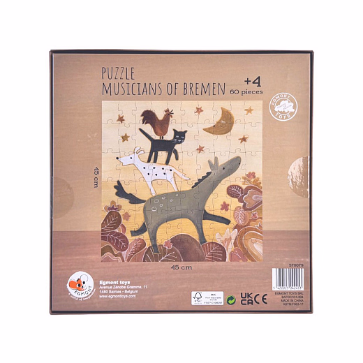 Пазл "Бременские музыканты" от бренда Egmont Toys
