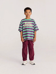 Футболка Green Stripes BC от бренда Bobo Choses Зеленый Фиолетовый