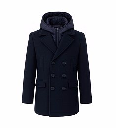 Пальто двубортное с капюшоном от бренда Original Marines