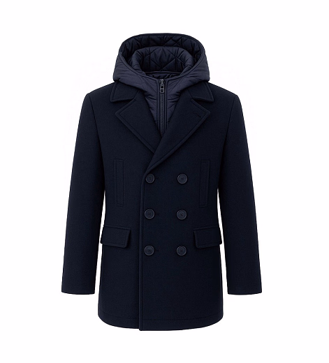 Пальто двубортное с капюшоном от бренда Original Marines