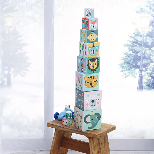 Кубики «Животные» 10 шт от бренда Vilac