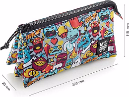 Пенал с тремя отделениями Монстрики от бренда MiquelRius