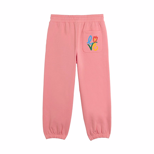 Джоггеры розового цвета от бренда Stella McCartney kids