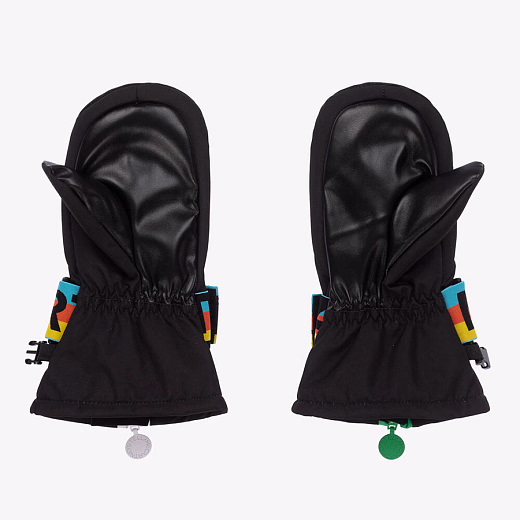Варежки Stella Black от бренда Stella McCartney kids
