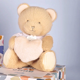 Медвежонок с сердечком бежевого цвета от бренда Doudou et Compagnie