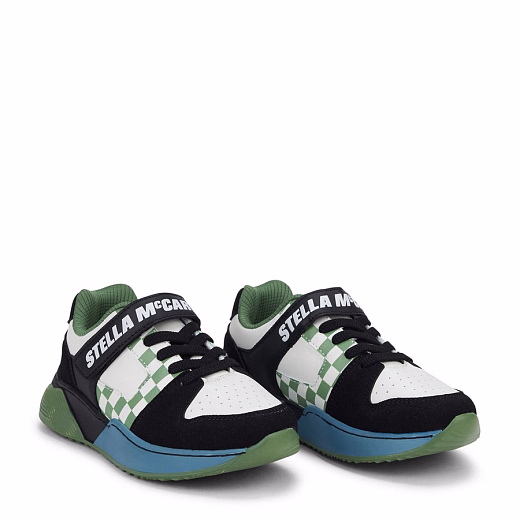Кроссовки бело-зеленые от бренда Stella McCartney kids