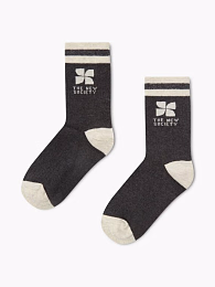 Носки TNS Logo Socks Dark Grey Melange от бренда The New Society