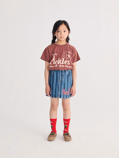 Юбка Pickles The Dog Striped denim от бренда Bobo Choses