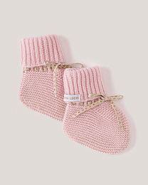 Носки розового цвета с бежевой лентой от бренда Anna Leon