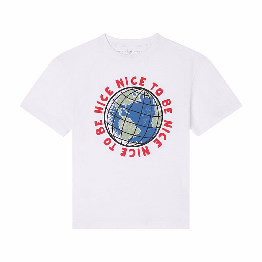 Футболка Planets Graphic от бренда Stella McCartney kids Белый