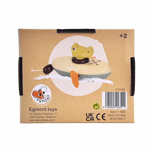Лодка заводная с крокодилом от бренда Egmont Toys