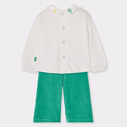 Лонгслив Embroidery Leaves и штаны от бренда Boboli