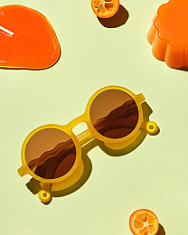 Очки KIDS Oval Sunglasses-Citrus Garden-Citrus Yellow от бренда Olivio and Co