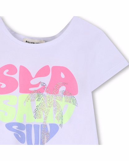 Футболка SEA SAND SUN от бренда Billieblush Белый