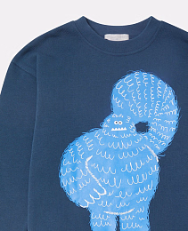 Свитшот Navy Monster Graphic от бренда Stella McCartney kids