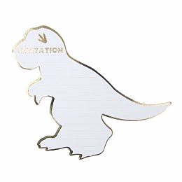 Пригласительные открытки Динозавры 8 шт от бренда Tim & Puce Factory