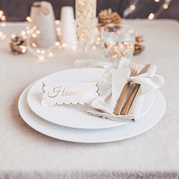 Таблички для стола Белый с золотом 8 шт от бренда Tim & Puce Factory