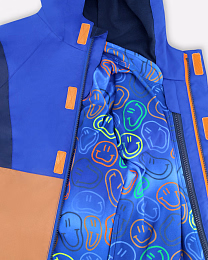 Куртка разноцветная, флисовая кофта и штаны от бренда Deux par deux