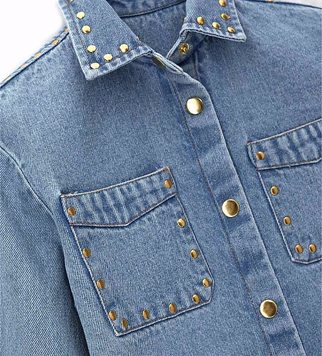 Рубашка джинсовая с кнопками от бренда Original Marines
