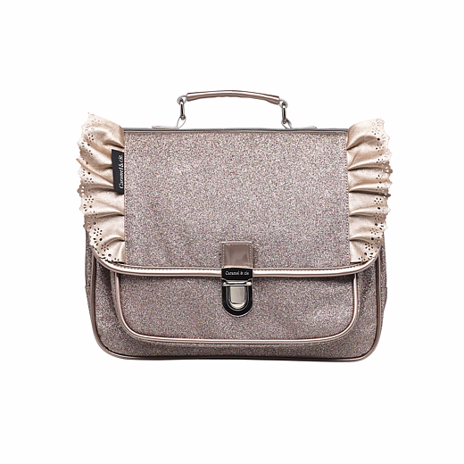 Портфель Small Flounces Glitter Copper от бренда Caramel et Cie