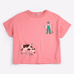 Футболка Farm Adventure от бренда Bobo Choses Розовый