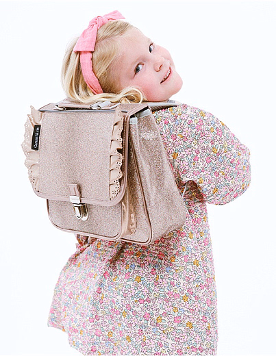 Портфель Small Flounces Glitter Copper от бренда Caramel et Cie