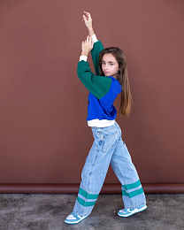 Джинсы STRIPES GREEN от бренда Tinycottons