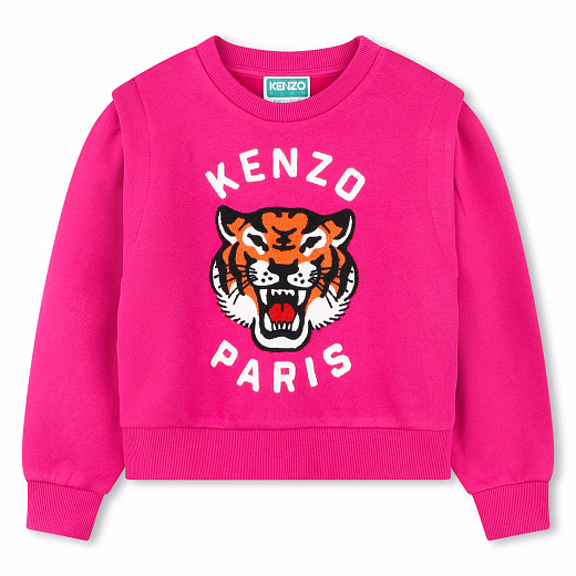 Свитшот "Тигриный рык" цвета фуксия от бренда Kenzo