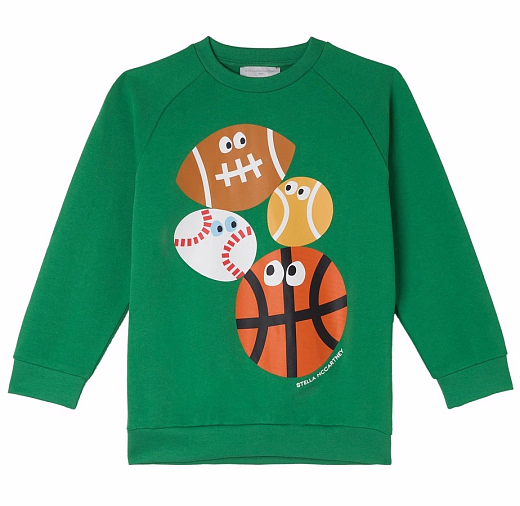 Свитшот Sports balls от бренда Stella McCartney kids