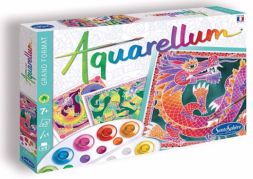 Акварельная раскраска «Драконы» 6130 от бренда SentoSphere