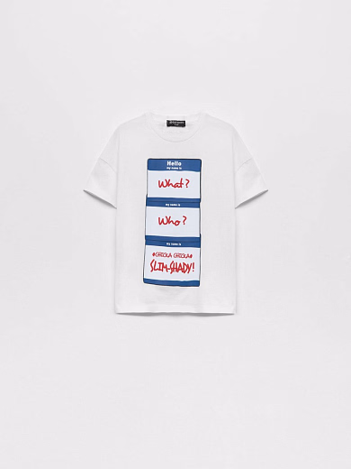 Футболка White My Name Is от бренда Stormies Белый