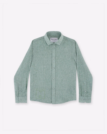Рубашка льняная зеленая от бренда Trussardi