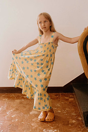 Сарафан с зелеными звездами от бренда Tinycottons