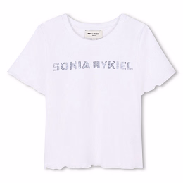 Футболка White с надписью от бренда SONIA RYKIEL Белый