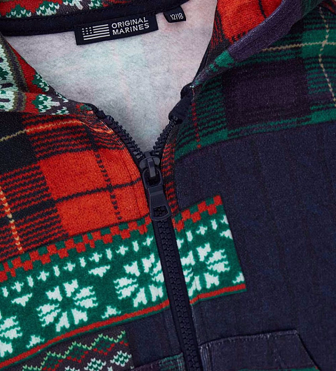 Толстовка на молнии с зимним принтом от бренда Original Marines