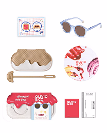 Очки KIDS Oval Sunglasses-Breakfast Art-Blueberry от бренда Olivio and Co