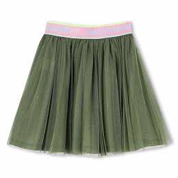 Юбка Green с розовым поясом от бренда Billieblush