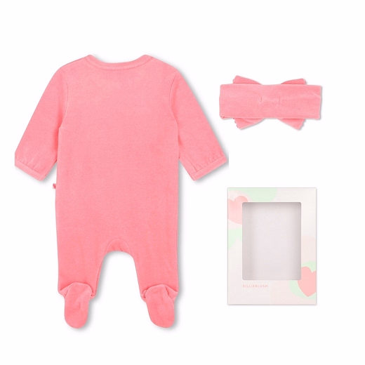 Слип из велюра и повязка от бренда Billieblush