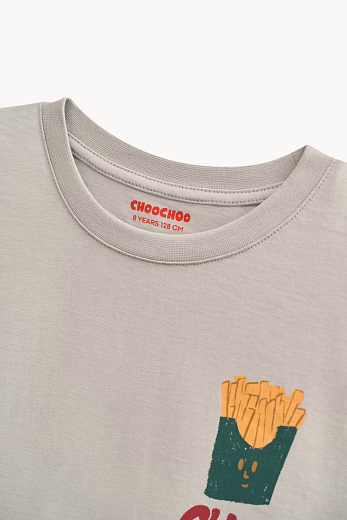 Футболка French Fries от бренда CHOOCHOO Серый