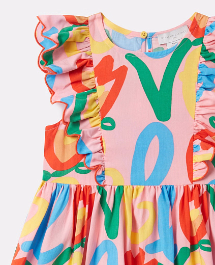 Платье Graphic Love Print от бренда Stella McCartney kids