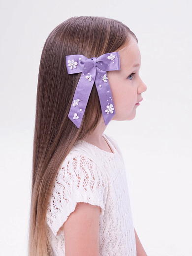 Бант из сатина «Воспоминание» фиолетовый от бренда Kosa do Poyasa