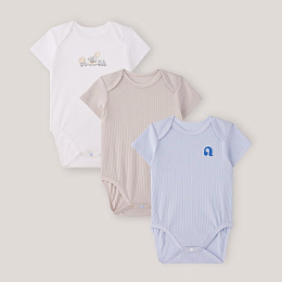 Боди Toys White-Blue-Grey 3 шт от бренда Anna Leon