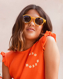 Очки JUNIOR Oval Sunglasses-Citrus Garden-Citrus Yellow от бренда Olivio and Co
