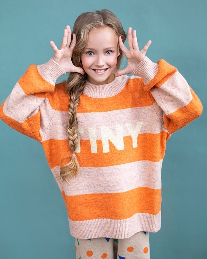 Джемпер Stripes Beige Orange от бренда Tinycottons
