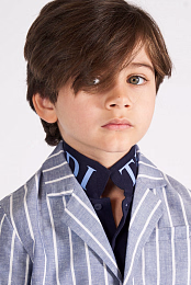 Пиджак голубого цвета в полоску от бренда Trussardi