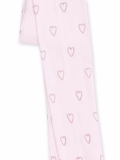 Колготки нежно-розовые с сердечками от бренда DPAM