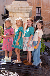 Платье Loredana Pink Flowers от бренда C'ERA UNA VOLTA